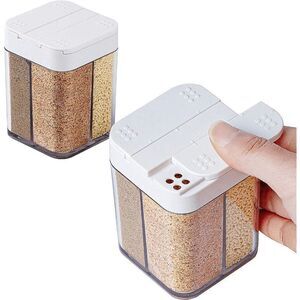 4 in 1 Adjustable Holes Travel Seasoning Can Jar for Camping Home Kitchen BBQ